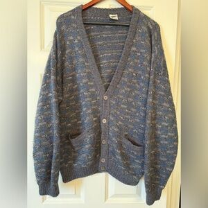 Alpaca 100% Alpaca Wool button up Sweater Made in Peru Size Large